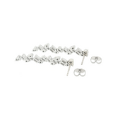Lab Grown Diamond Mixed Fancy Cut Dangle Statement Earring 14k White Gold - 2.45ctw back of earrings