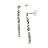 Lab Grown Diamond Mixed Fancy Cut Dangle Statement Earring 14k White Gold - 2.45ctw sides and backs