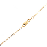 Lab Grown Diamond Mixed Fancy Cut Slider Pendant Paperclip Chain Necklace 10k Yellow Gold - 1.00ctw clasp
