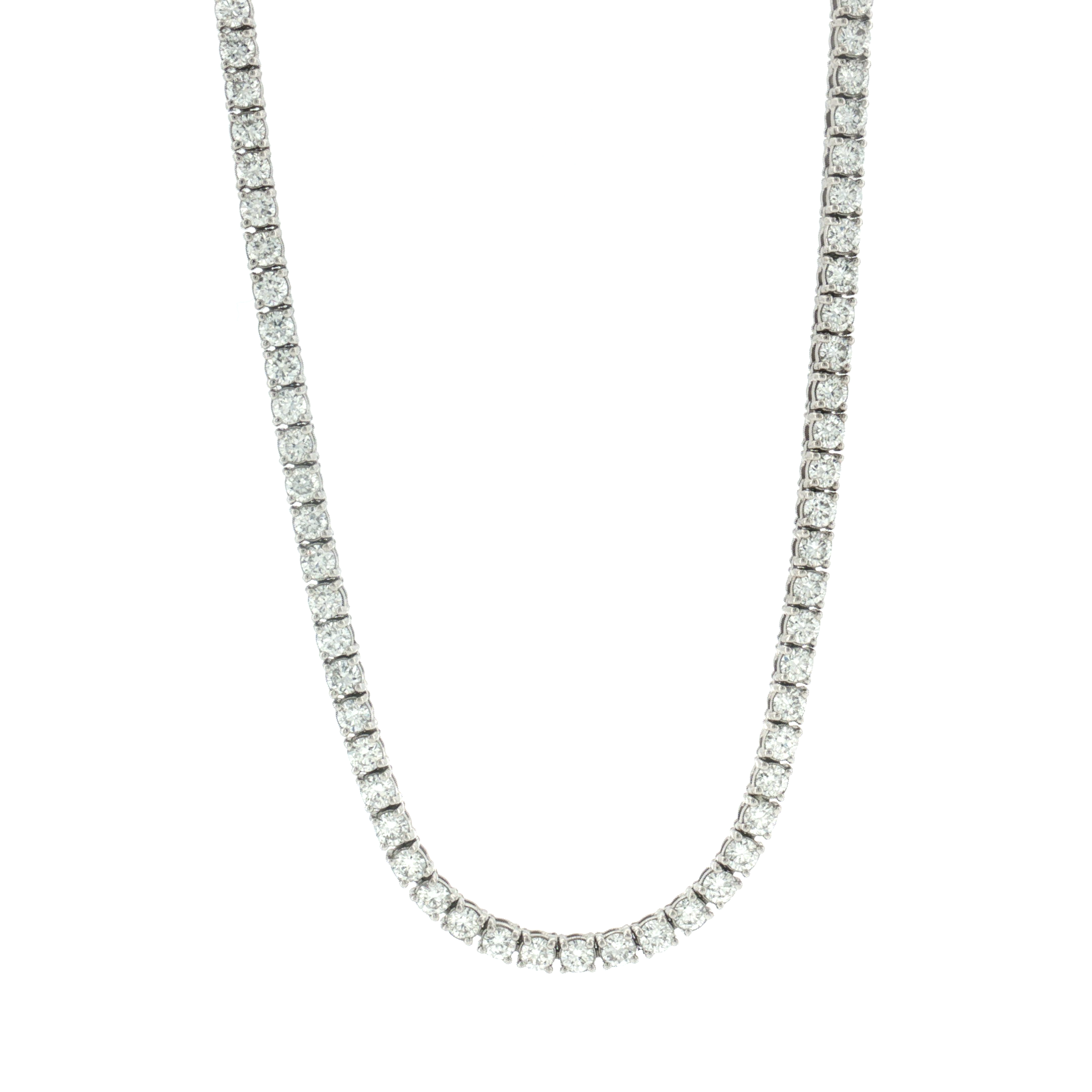 Lab Grown Diamond Tennis Necklace 14k White Gold - 8.60ctw