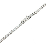 Lab Grown Diamond Tennis Necklace 14k White Gold - 8.60ctw clasp