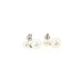 Pearl Drop Earrings - 14k White Gold backs with stamps