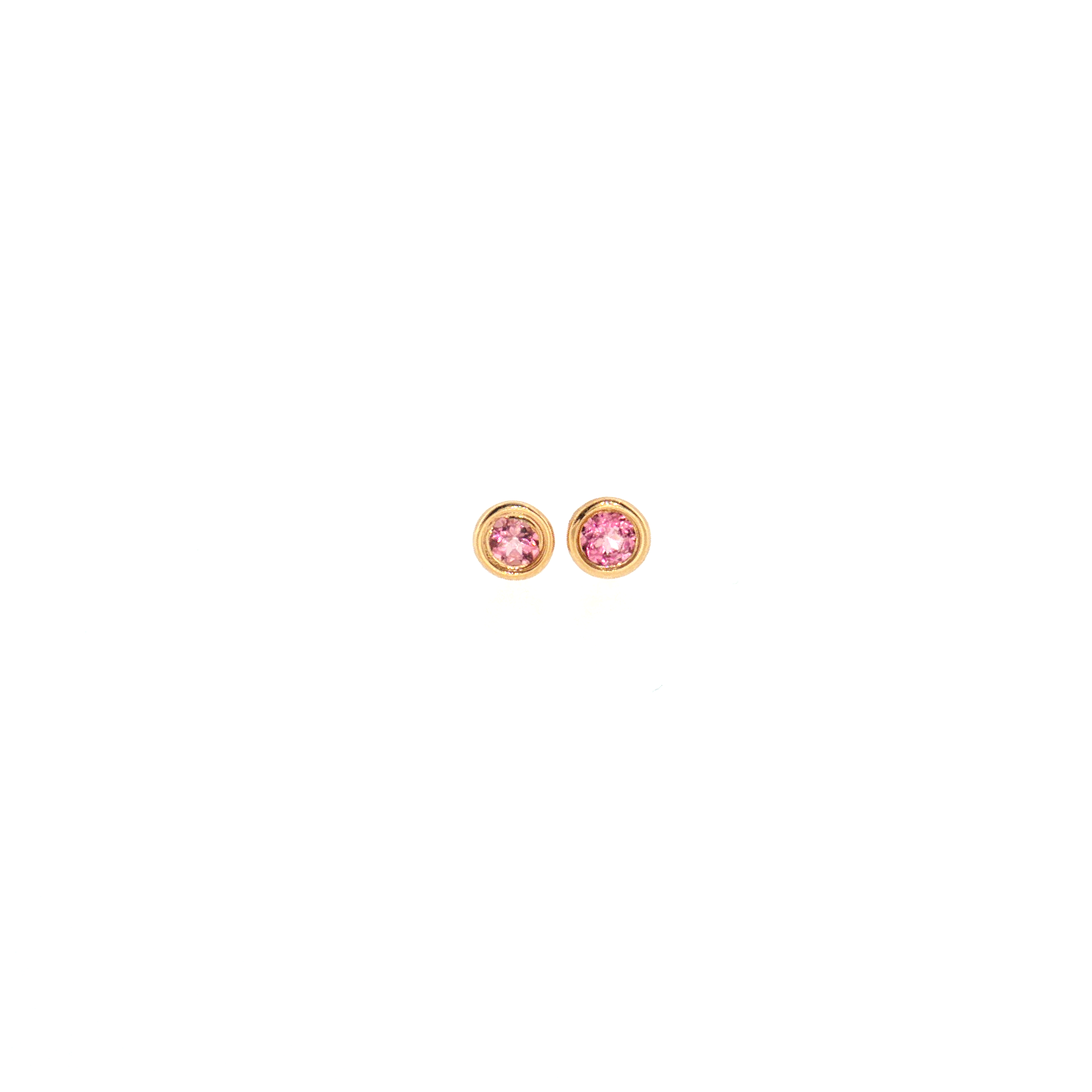 Pink Tourmaline Studs 14k Yellow Gold 0.12ctw fronts