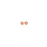 Pink Tourmaline Studs 14k Yellow Gold 0.12ctw fronts