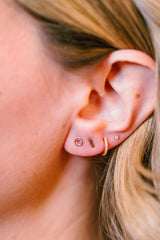 Pink Tourmaline Studs 14k Yellow Gold 0.12ctw modeled