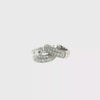 Diamond Huggie Earrings 14k White Gold 1.12ctw - 13.5mm video