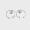 Diamond Open Hoop Earrings - 925 Silver - 0.14ctw video