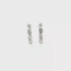 Lab Grown Diamond Bezel Pear Huggie Earrings 14k White Gold 13mm - 0.75ctw video