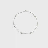 Lab Grown Diamond Mixed Fancy Cut Bezel Station Bracelet 14k White Gold - 1.52ctw video