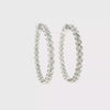 Bezel Diamond Inside Out Hoop Earrings 14k White Gold - 2.08ctw video
