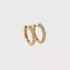 Diamond Huggie Earrings - 14k Yellow Gold - 15mm - 0.46ctw video