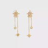 Diamond Starburst Drop Earrings - 14k Yellow Gold - 0.25ctw video