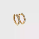 Diamond Huggie Earrings - 14k Yellow Gold - 10.5mm - 0.09ctw video