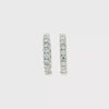 Diamond Huggie Earrings - 14k White Gold - 17mm - 0.60ctw video