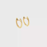 Gold Huggie Earrings 14k Yellow Gold - 11.5mm video