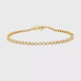 Lab Grown Diamond Bezel Tennis Bracelet 14k Yellow Gold - 2.00ctw video