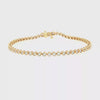 Lab Grown Diamond Bezel Tennis Bracelet 14k Yellow Gold - 2.00ctw video