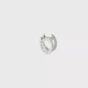 Diamond Huggie Earrings 14k White Gold 10.5mm - 0.12ctw video