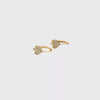 Heart Drop Huggie Earrings - 14k Yellow Gold - 0.13ctw video