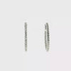 Diamond Inside Outside Hoops - 14k White Gold - 1.10ctw video