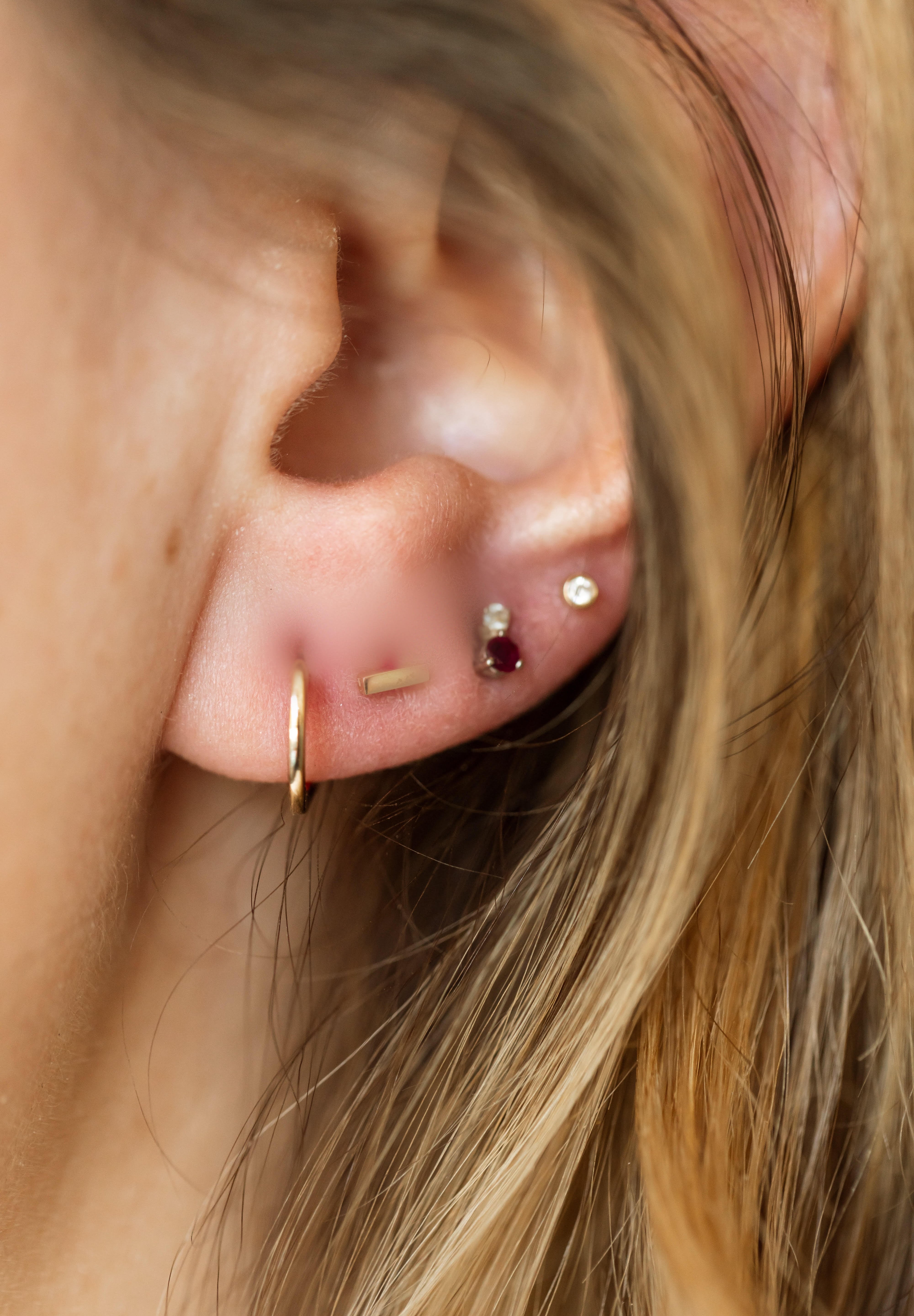 Gold Huggie Earrings - 14k Yellow Gold - 11mm