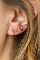 Gold Huggie Earrings - 14k Yellow Gold - 11mm
