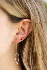 Two Tone Diamond Drop Earrings - 14k Yellow and White Gold - 0.33ctw